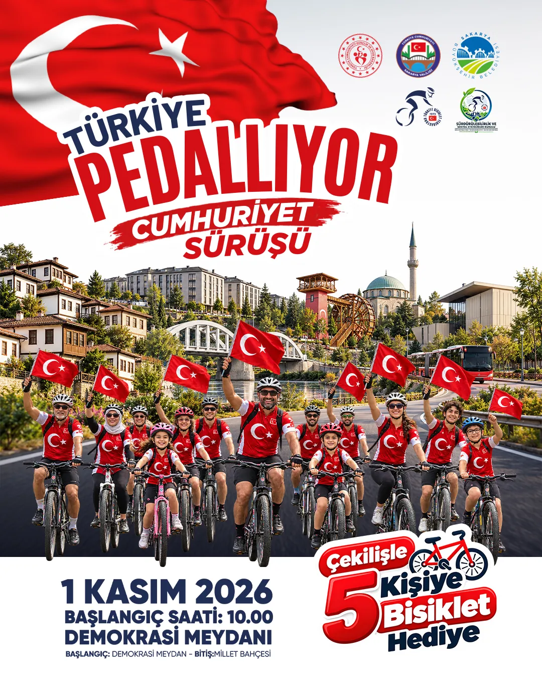 Cumhuriyet Coşkusunu Pedallarla Yaşatın: Sakarya'da Bisiklet Festivali!