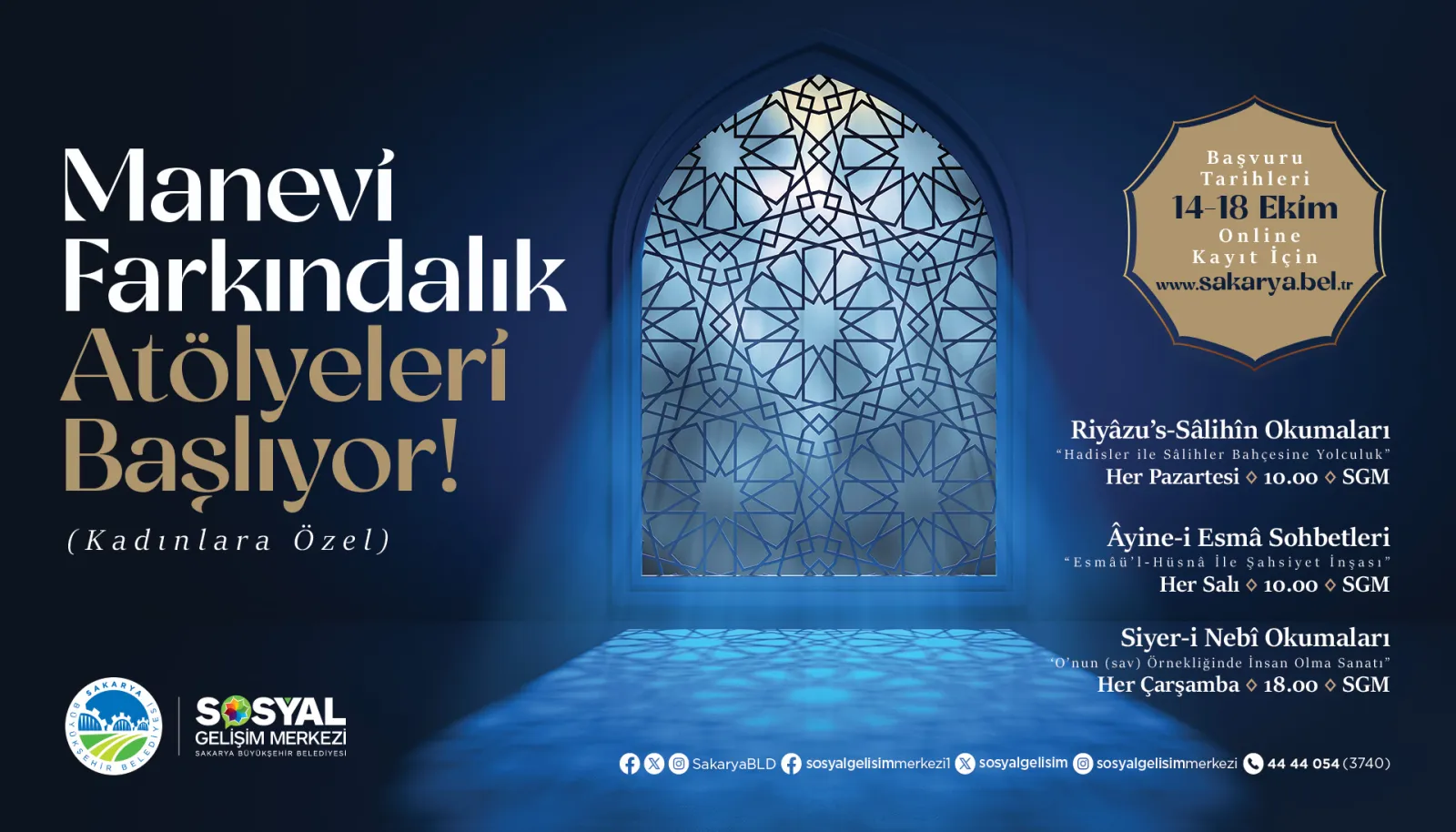SGM’de Manevi Farkındalık Atölyesi başlıyor