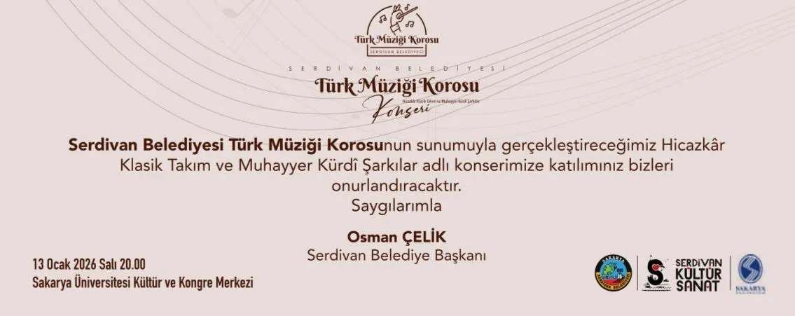 Serdivan Belediyesi Türk Müziği Korosundan Musiki Ziyafeti