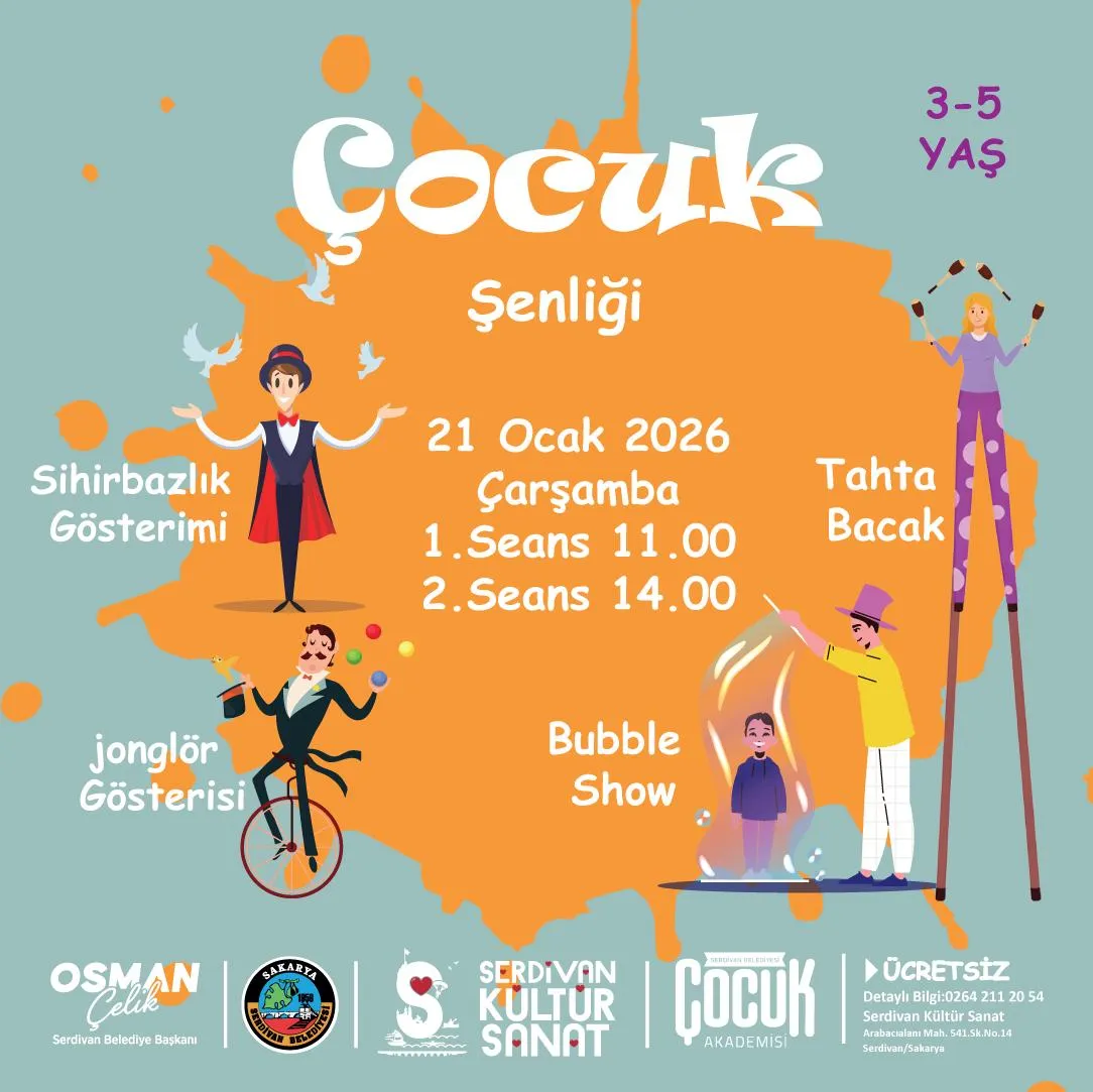 Serdivan’da Minikler İçin Renkli Çocuk Şenliği