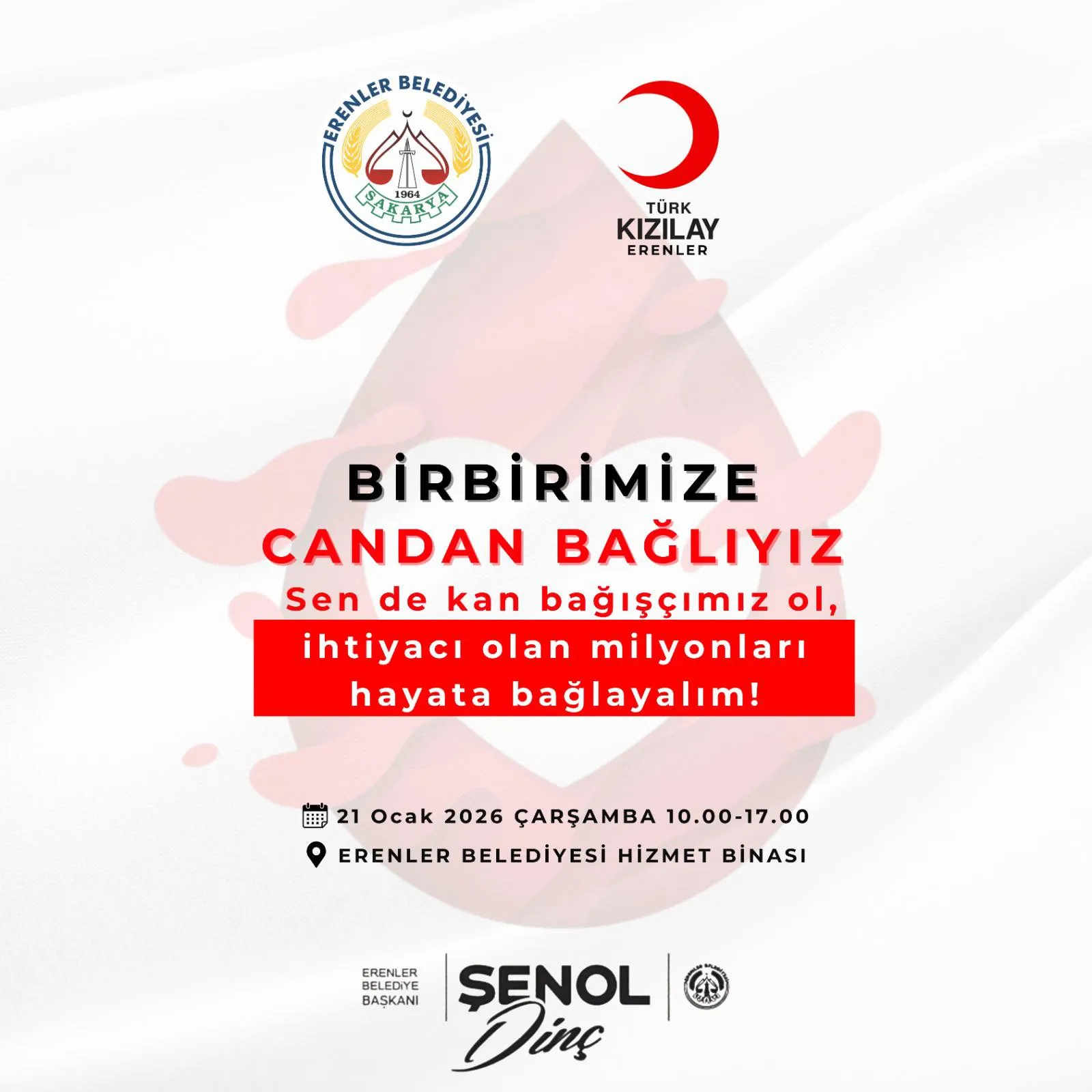 BAŞKAN ŞENOL DİNÇ’TEN KAN BAĞIŞI İÇİN ÇAĞRI