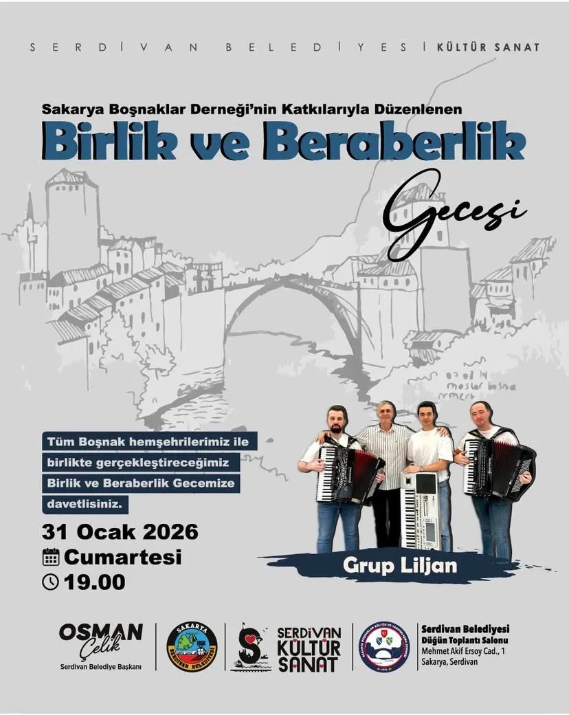 Sakarya Boşnaklar Derneği’nden Serdivan’da “Birlik ve Beraberlik Gecesi”