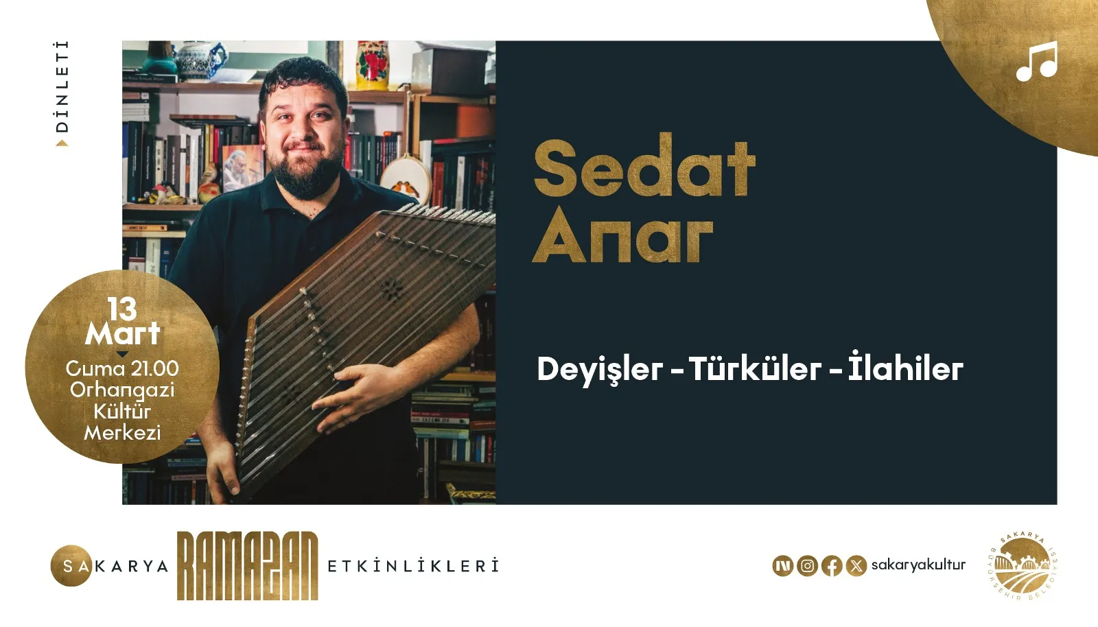 Ramazan takvimine Sedat Anar dinletisi ve film gösterimiyle final