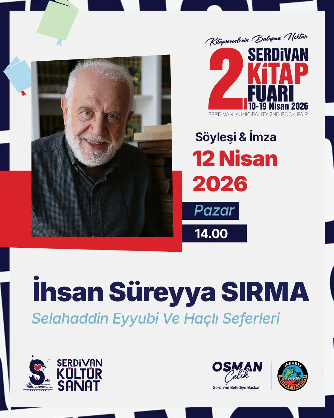 Serdivan’da Kitapların Işığında Tarih ve Toplum Konuşulacak