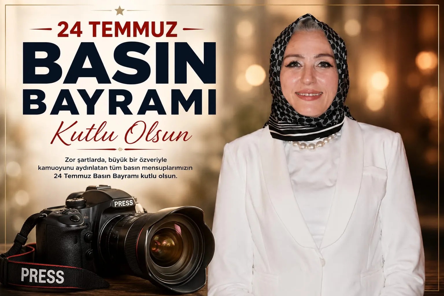 Kalemin Işığıyla Toplumu Aydınlatan Tüm Basın Emekçilerimizin 24 Temmuz Basın Bayramı Kutlu Olsun
