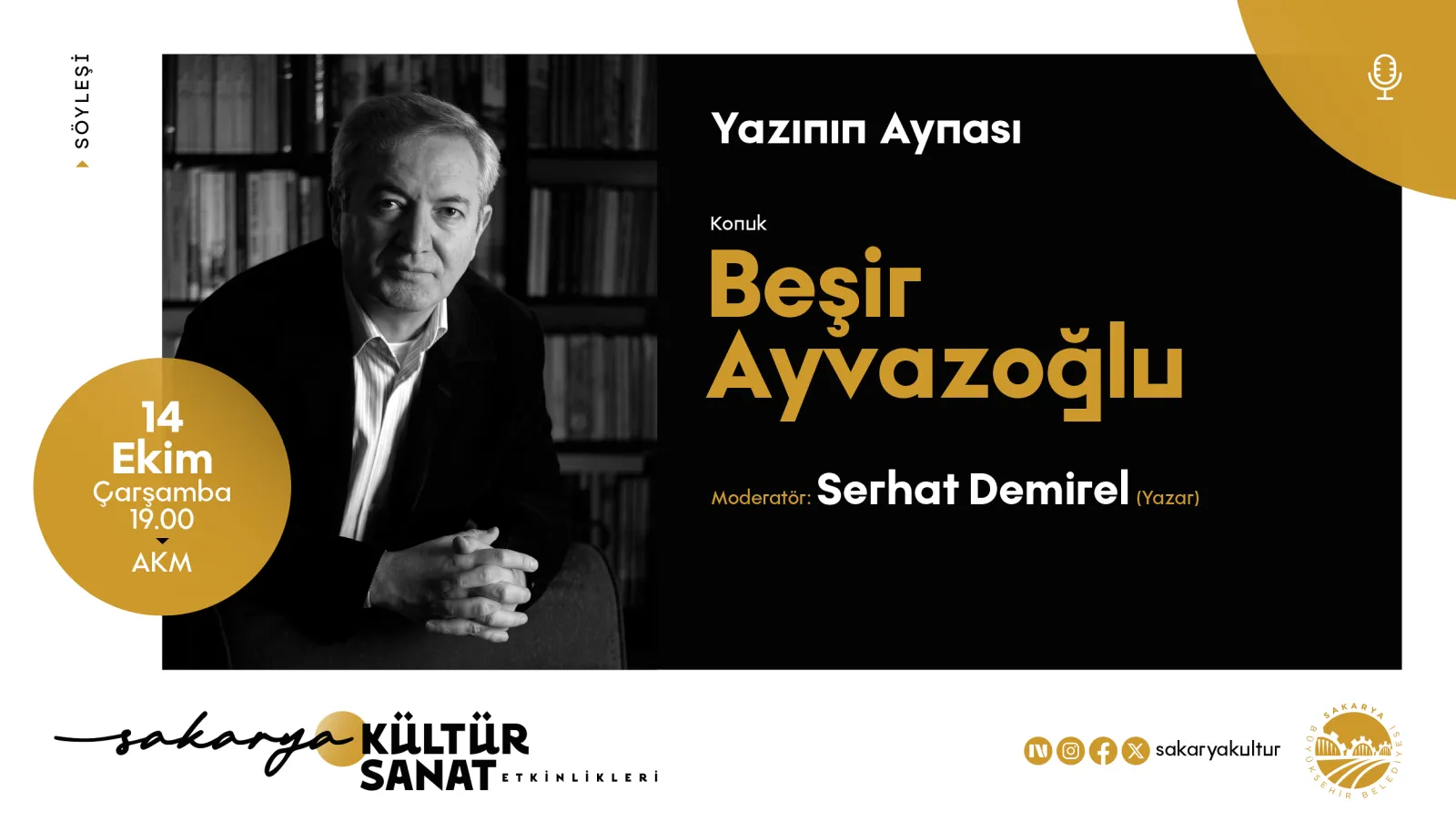 Usta Yazar Beşir Ayvazoğlu Sakaryalılarla buluşuyor